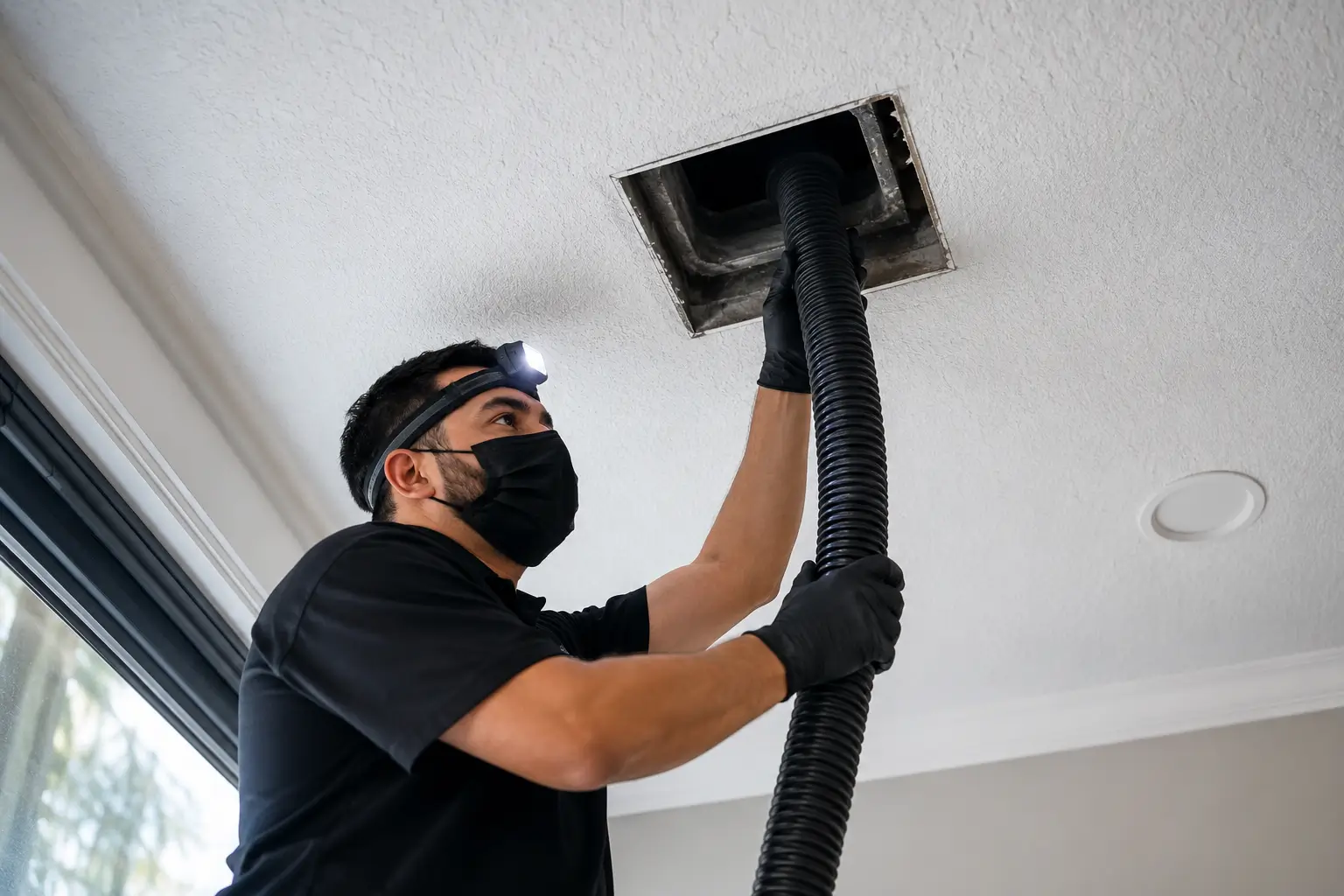 Professional Air Duct Cleaning Technician